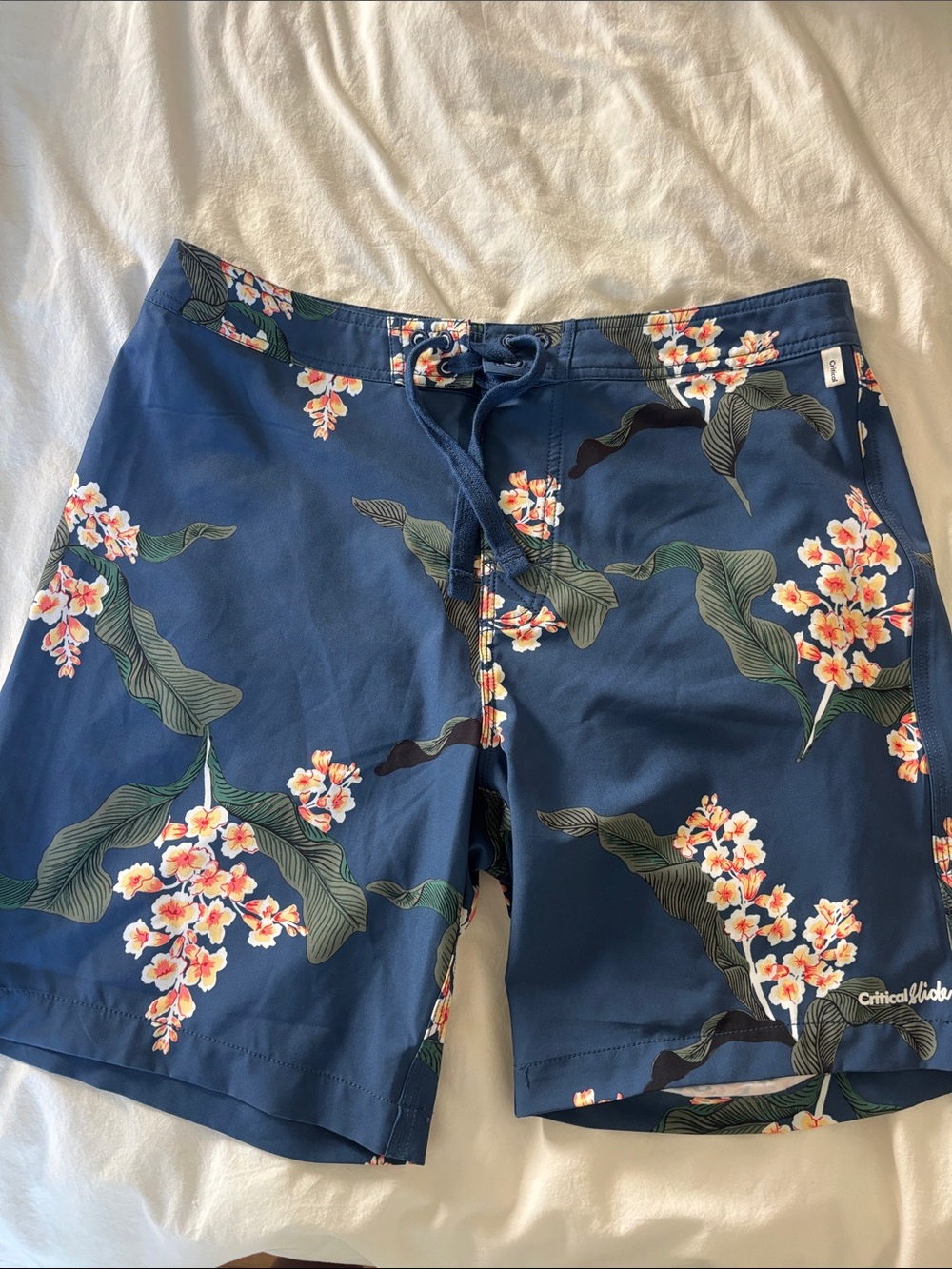Critical Slide Navy Floral Men's Swim Board Shorts